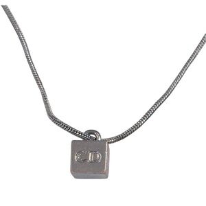 Christian Dior CD Cube Pendant Necklace